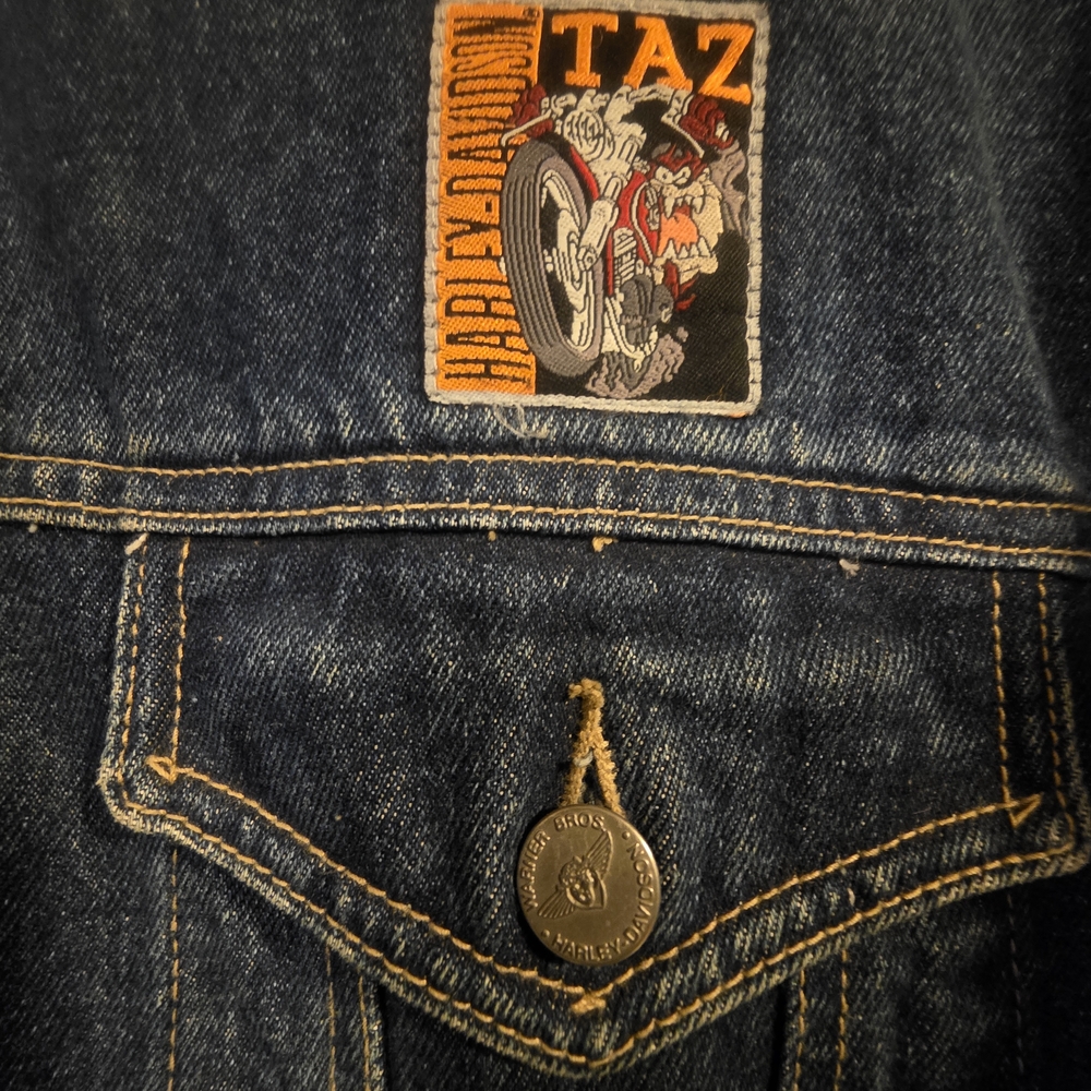 Harley-Davidson Rough Riders Rare Collectable Embroidered DENIM JACKET 3XL - Picture 6 of 8
